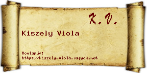 Kiszely Viola névjegykártya